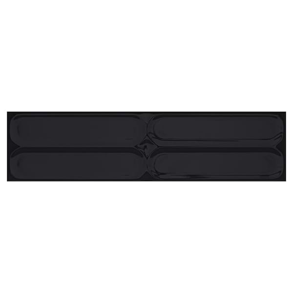 Mission Black 4x16 Polished Ceramic Statement Tile