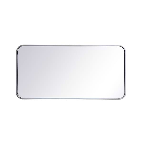 Netta Silver Metal 18x36  Mirror