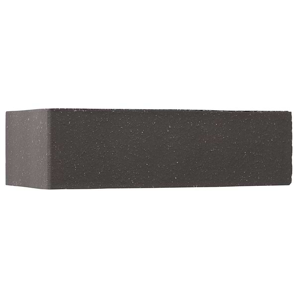 Brownstone Charcoal Black 2x7 Matte Clay Thin Brick Corner