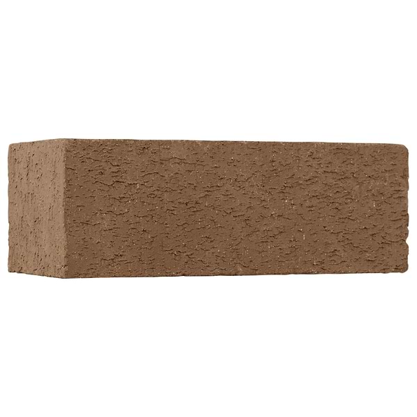 Brownstone Flashed Brown 3x7 Tumbled Wire Cut Clay Corner Thin Brick Tile