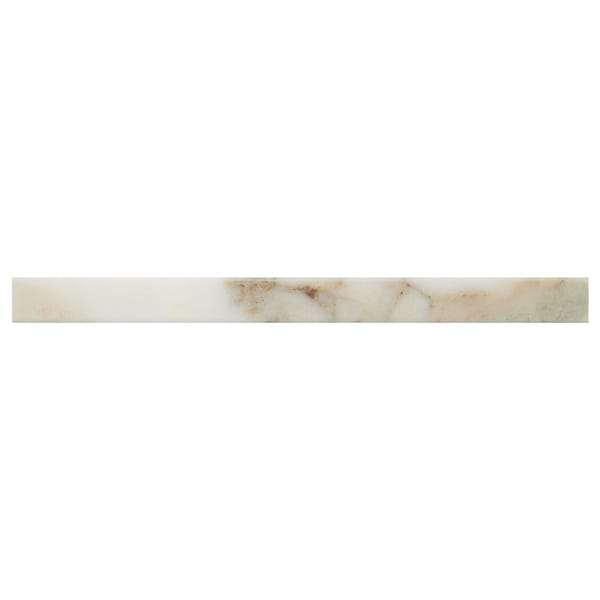 Calacatta Verde Premium 1x12 Honed Marble Square Pencil Trim