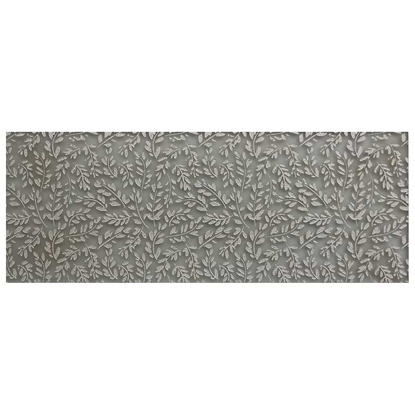 Sonya Flowers Bronze 6x16 Frosted Glass Tile