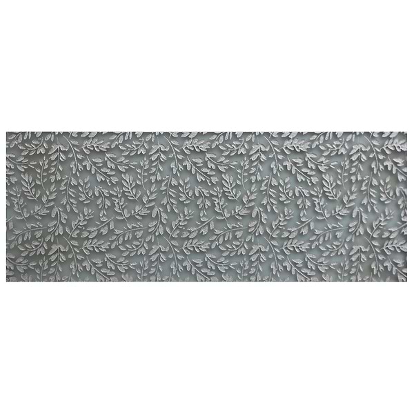Sonya Flowers Sterling Gray and Silver 6x16 Frosted Glass Tile