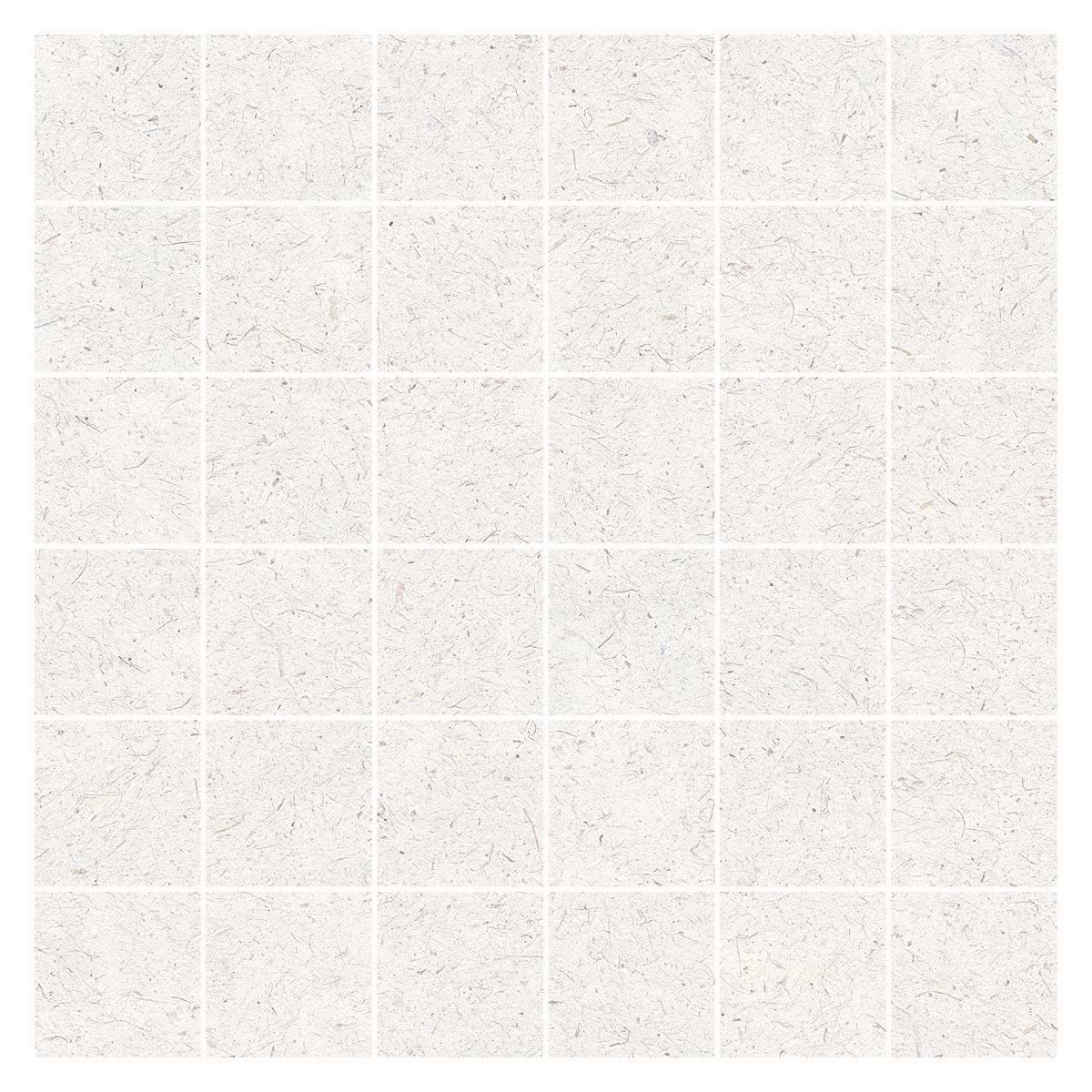 Hikari Chalk White 2x2 Limestone Look Matte Porcelain Mosaic Tile
