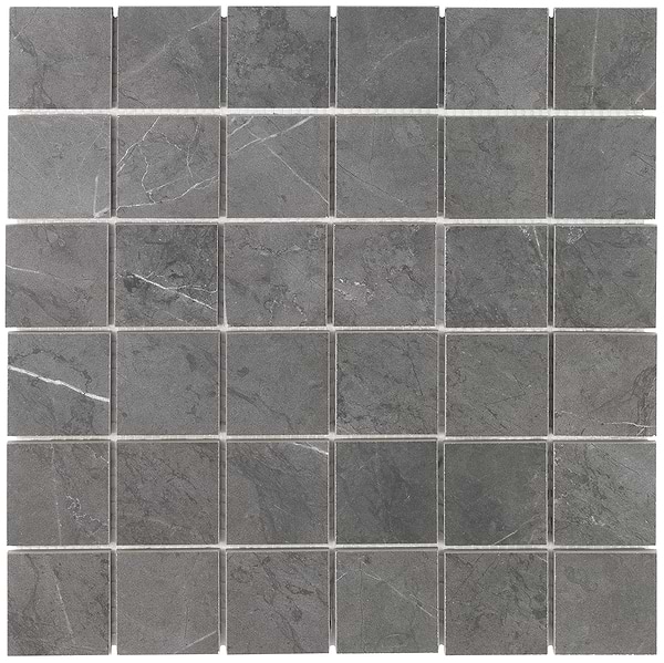 Marble Tech Amani Grey 2x2 Matte Marble Look Porcelain Mosaic Tile