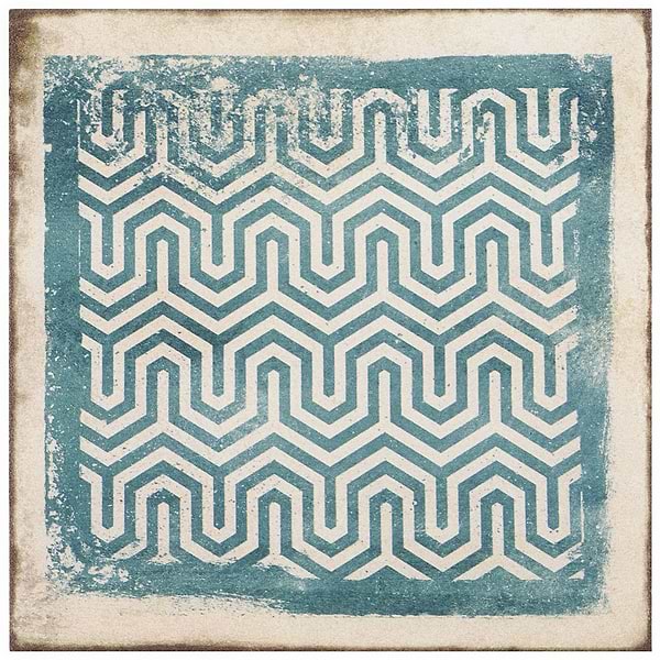 Los Lunas Deco Blue 8x8 Matte Porcelain Tile