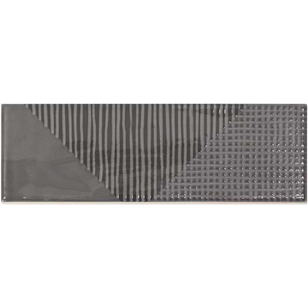 Enigma Graphite 2x8 Polished Ceramic Tile