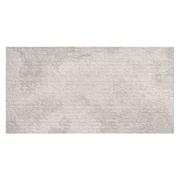 Rakestone Carved Comb Wooden Beige 12x24 Textured Honed Limestone Stone Tile