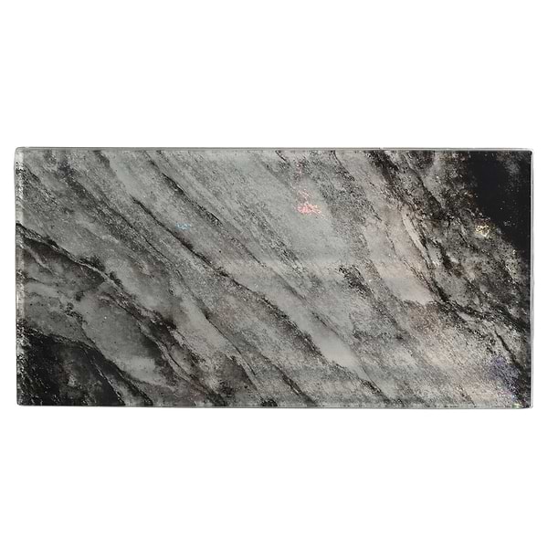 Gem Black Diamond 4x9 Polished Glass Tile