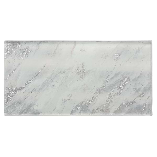 Gem Ice Gray Diamond 4x9 Polished Glass Tile