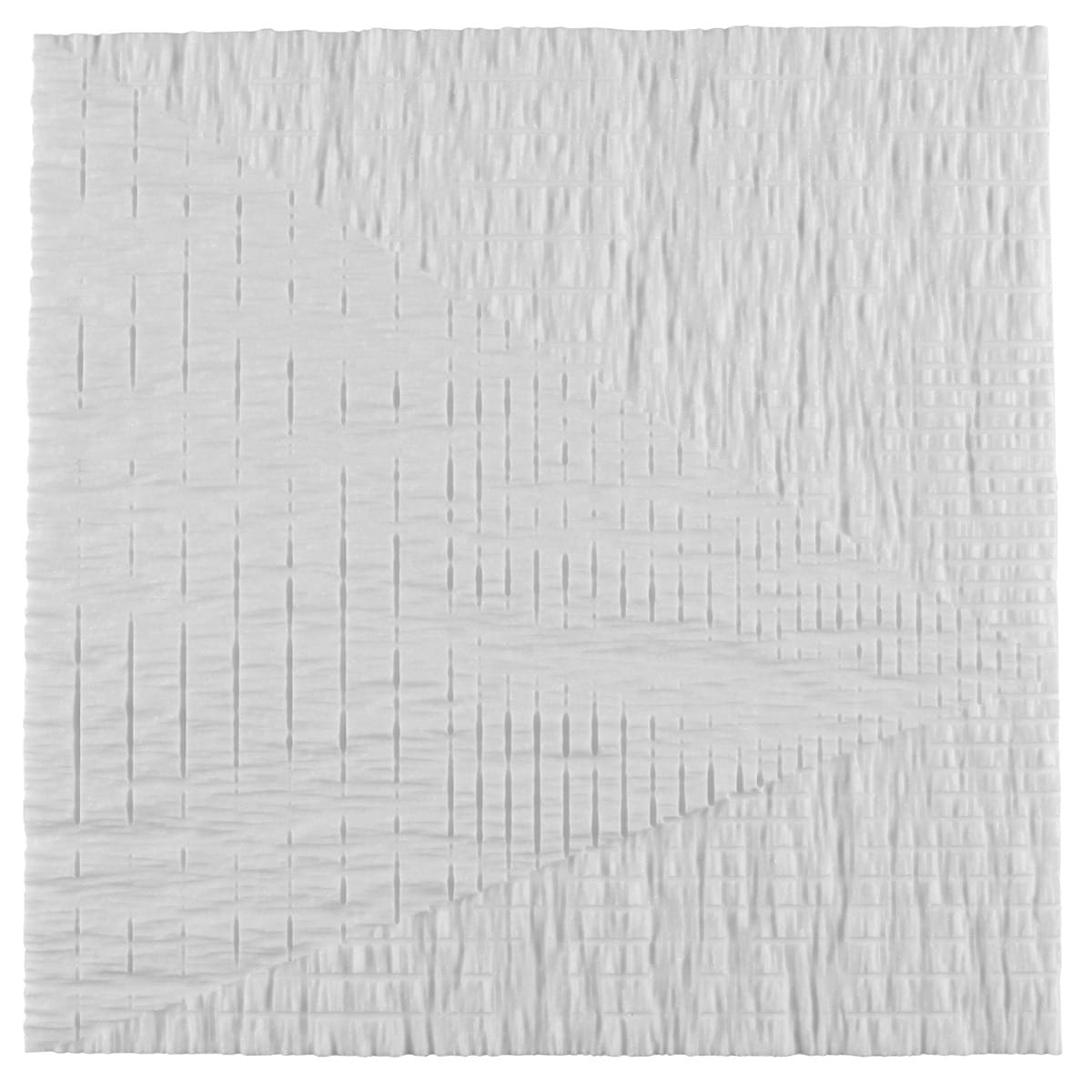 Bansu Carved White Thassos 16x16 Honed Marble Tile