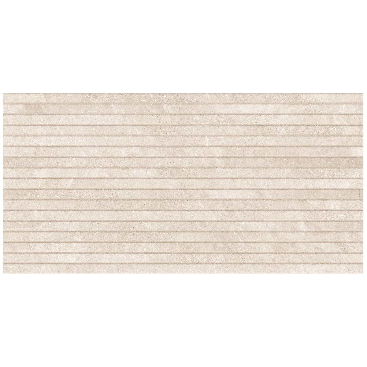 Lune Ribbon Beige 24x48 Matte Fluted Porcelain Tile