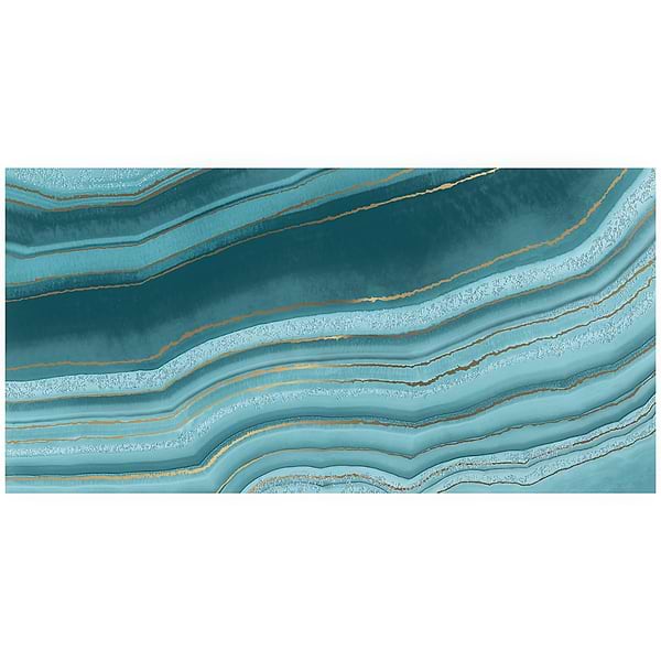 Agate Art Ocean Green 24x48 Artisan Decor Polished Porcelain Tile