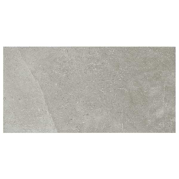 Sample-New Rock Fumo Light Gray Limestone Look Matte Porcelain Tile