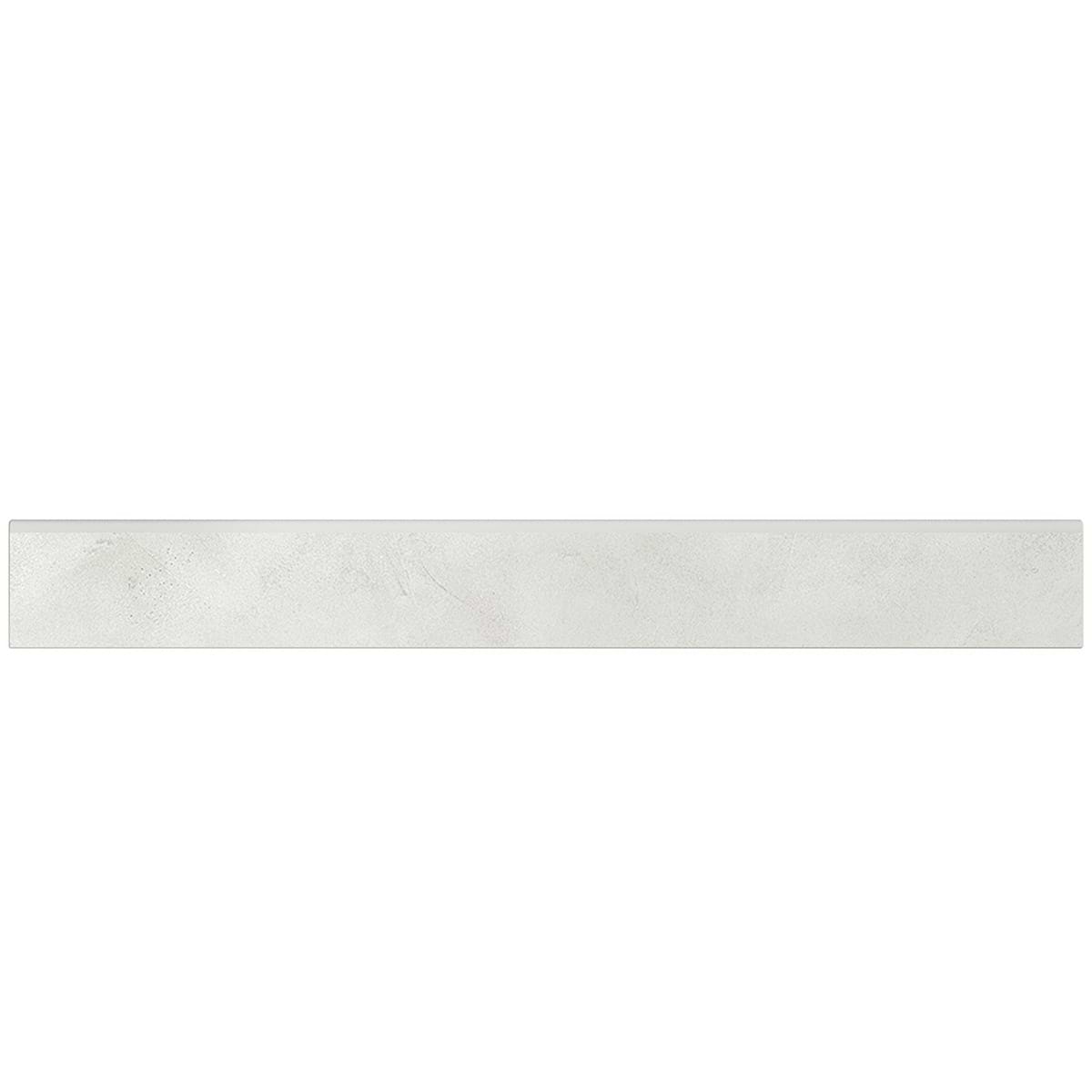 Clay Calm White 3x32 Matte Porcelain Bullnose; in White Porcelain; for Backsplash, Bathroom Floor, Bathroom Wall, Commercial Floor, Floor Tile, Kitchen Floor, Kitchen Wall, Outdoor Floor, Outdoor Wall, Shower Floor, Shower Wall, Wall Tile