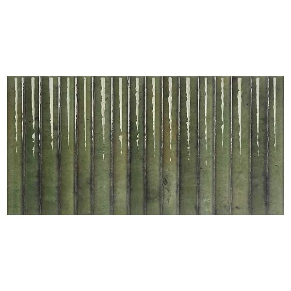Curve Fluted Green 6x12 3D Glossy Ceramic Tile