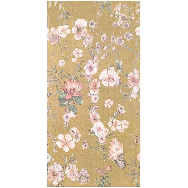 Wakana Summer Golden Yellow 24x48 Artisan Decor Matte Porcelain Tile