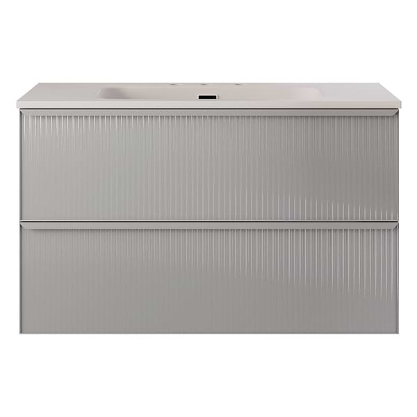 Astor Pearl 36" Single Vanity with Integrated White Solid SurfaceTop