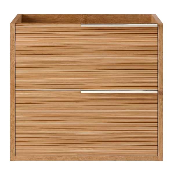 Kora Bamboo Faux Finish 24" Single Vanity with Silver Handles without Top