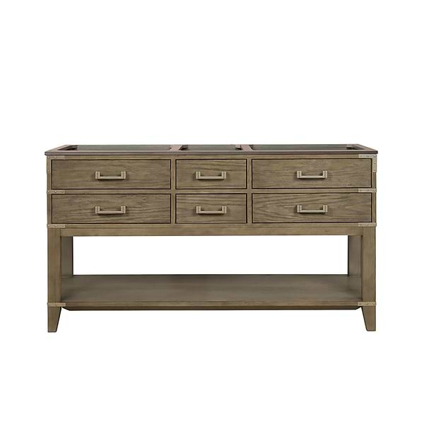Calico Gray Oak 60" Double Vanity without Top