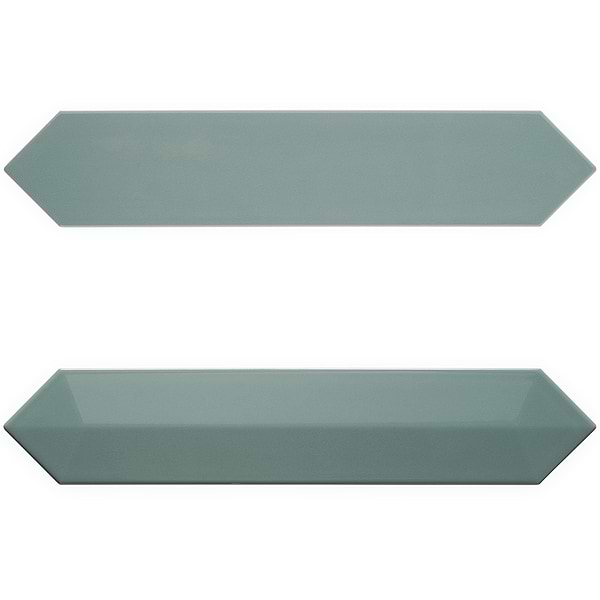 Kent Jade Green 3D 3x12 Contour Picket Polished Ceramic Wall Tile