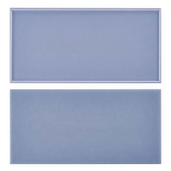 Stacy Garcia Maddox Frame Azul 4x8 Matte Ceramic Subway Tile
