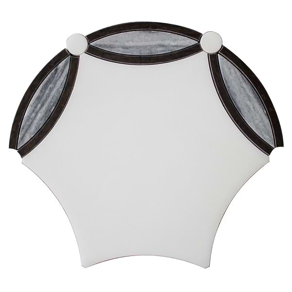 Celine Bianco White Polished Marble Mosaic Tile