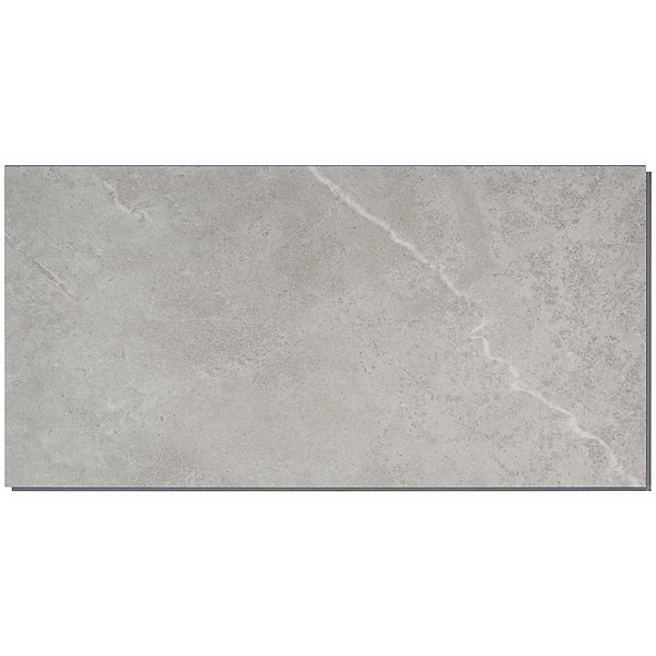 Optoro Juneau Sandstone Light Gray 28mil Wear Layer Rigid Core Click 12x24 Luxury Vinyl Tile