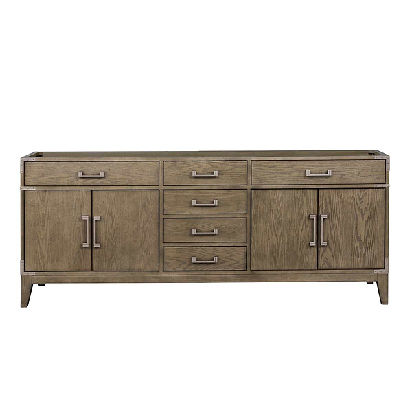 Aiden Gray Oak 80" Double Vanity wth Carrara Marble Top