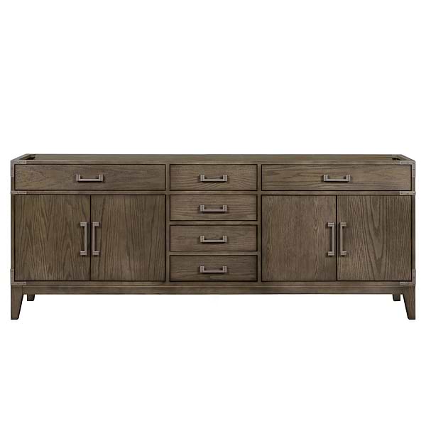 Aiden Gray Oak 84" Double Vanity wth Carrara Marble Top