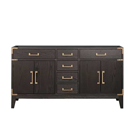 Aiden Brown Oak 60" Double Vanity without Top