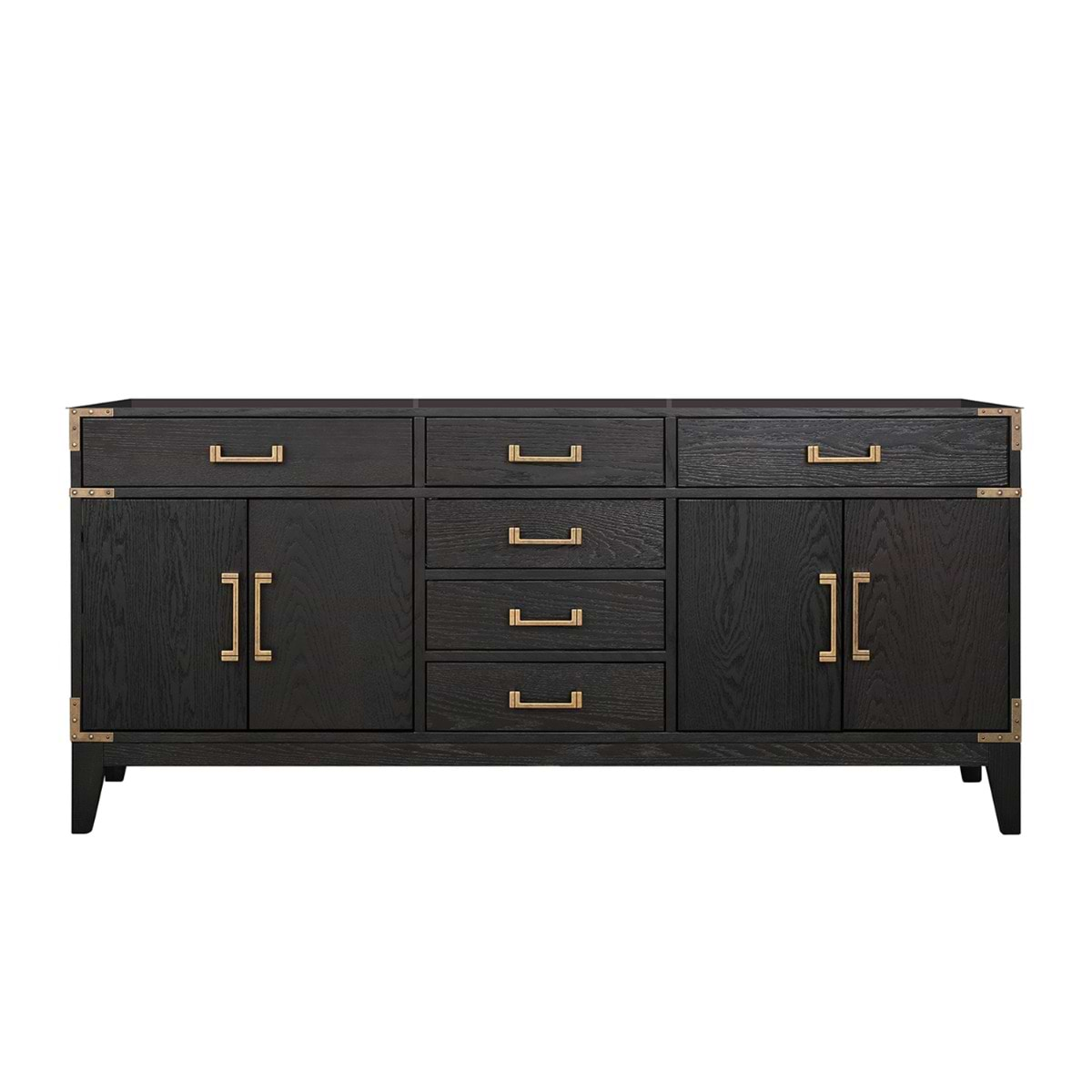 Aiden Black Oak 72" Single Vanity without Top