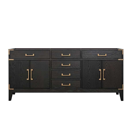 Aiden Black Oak 72" Double Vanity without Top