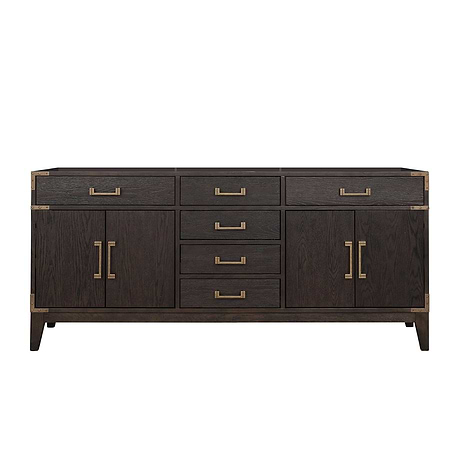 Aiden Brown Oak 72" Double Vanity without Top
