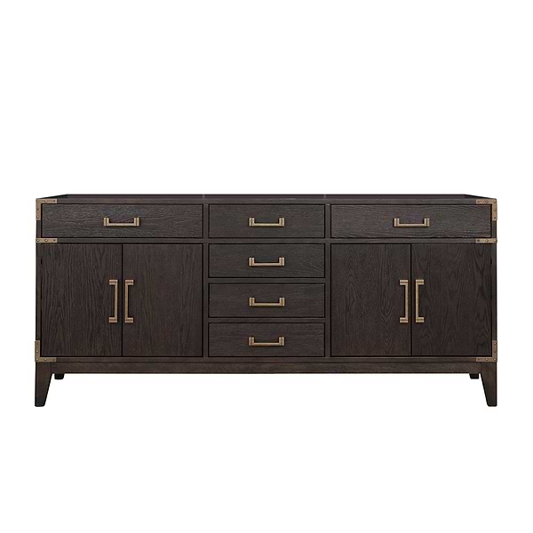 Aiden Brown Oak 72" Double Vanity without Top