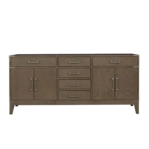 Aiden Gray Oak 72" Double Vanity without Top