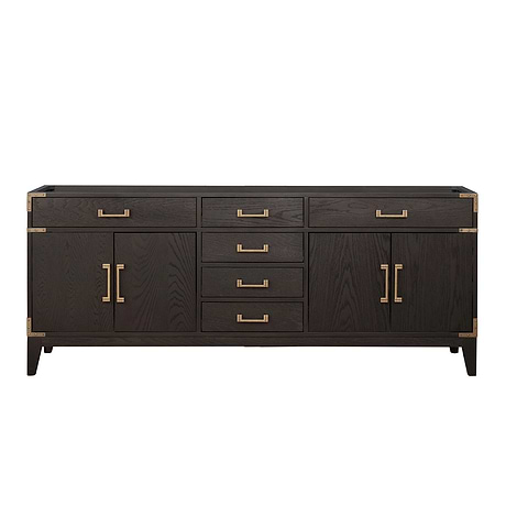 Aiden Brown Oak 80" Double Vanity without Top