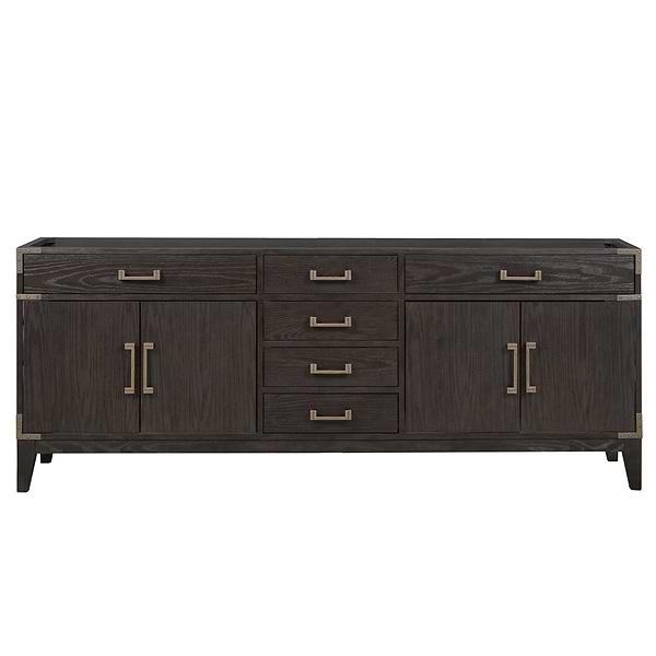 Aiden Brown Oak 84" Double Vanity without Top