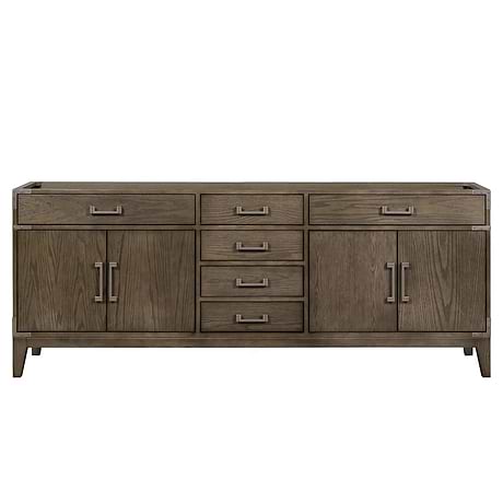 Aiden Gray Oak 84" Double Vanity without Top