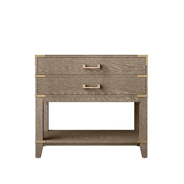 Calico Gray Oak 36" Single Vanity with Carrara Marble Top