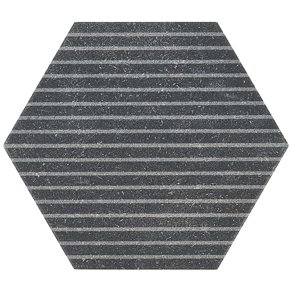 Texstone Deco Antracita Dark Gray 9" Porcelain Matte Hexagon Tile