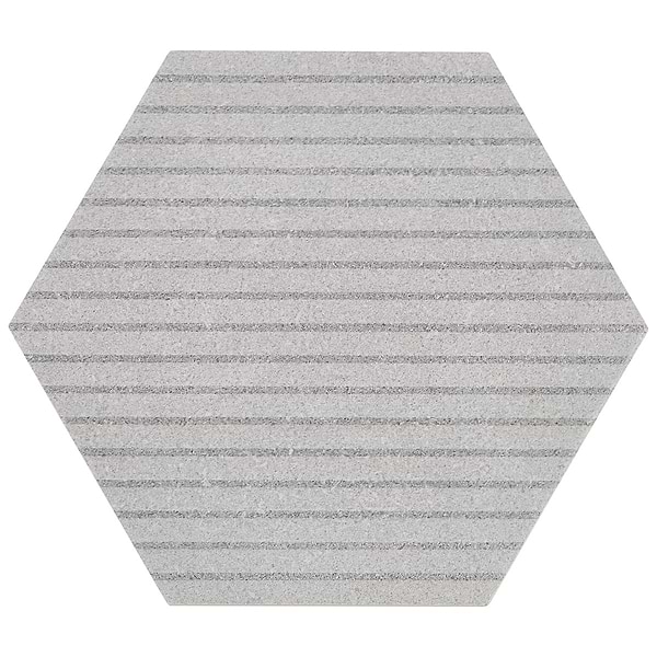 Texstone Deco Gris Gray 9" Matte Porcelain Hexagon Tile