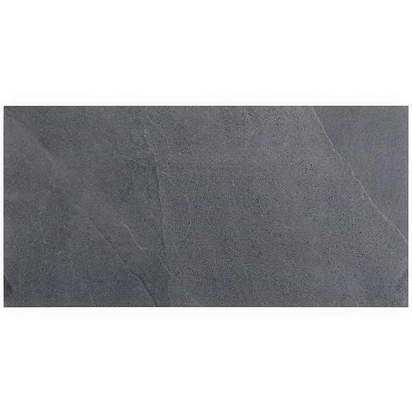 Fordham Nero 12x24 Black Matte Porcelain Floor and Wall Tile