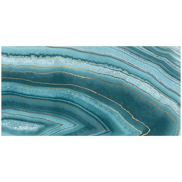 Agate Art Ocean Green 24x48 Artisan Decor Polished Porcelain Tile