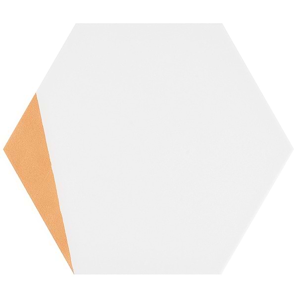 HexArt Pop Orange 8" Hexagon Matte Porcelain Tile