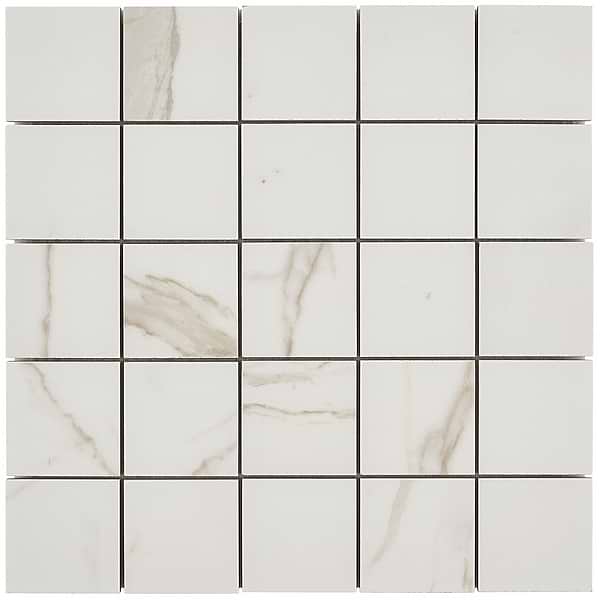 Versilia Calacatta Oro Mosaic Matte 2x2 Porcelain Tile