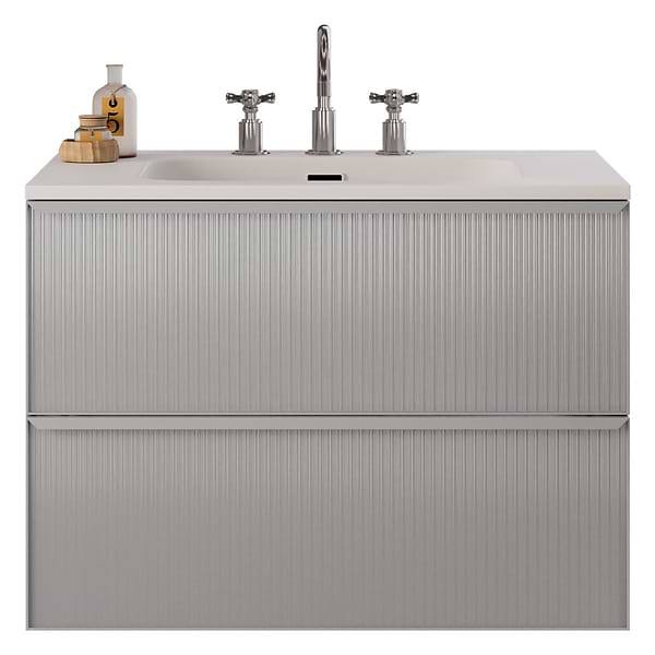 Astor Pearl 30" Single Vanity with Integrated White Solid SurfaceTop
