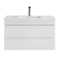 Gibson White 36" Single Vanity with Integrated White Acrylic Top
