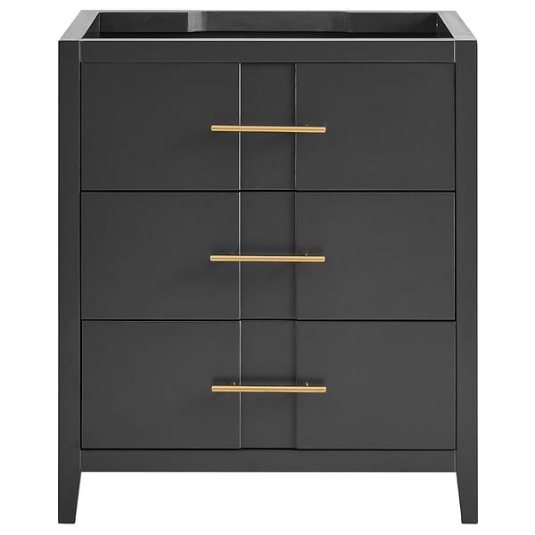 Iconic Charcoal and Gold 30" Single Vanity without Top