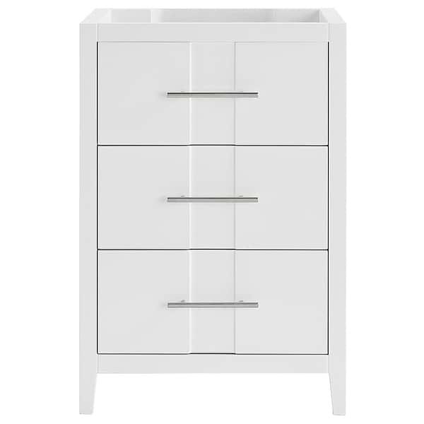 Iconic White and Silver 24" Single Vanity without Top